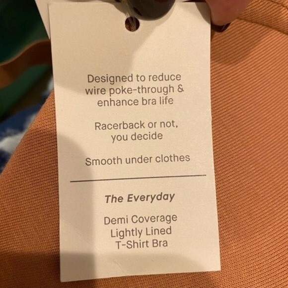 Auden The Everyday Demi T-Shirt Cosmic Rust Bra - Size 34DD - Picture 5 of 7